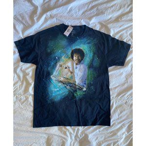 NWT Spencer's Bob Ross Graphic Tee Size L Women Men Kids Teens T Shirt